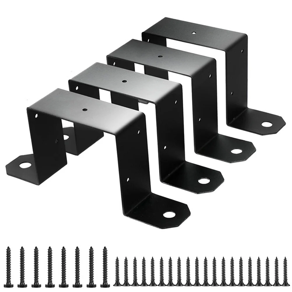 Fencing Projects 3.5 X 3.5 Inches 4x4 Post Bracket U Bracket For Fencing Rust Resistant Finish Carbon Steel Material