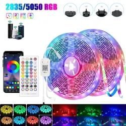 Led diody na wstążce Rgb 5050 2835 taśma Led oświetlenie do salonu 12V 5M 10M 15M 20M 25M 30M Gamer dekoracji Led Wifi Bluetooth