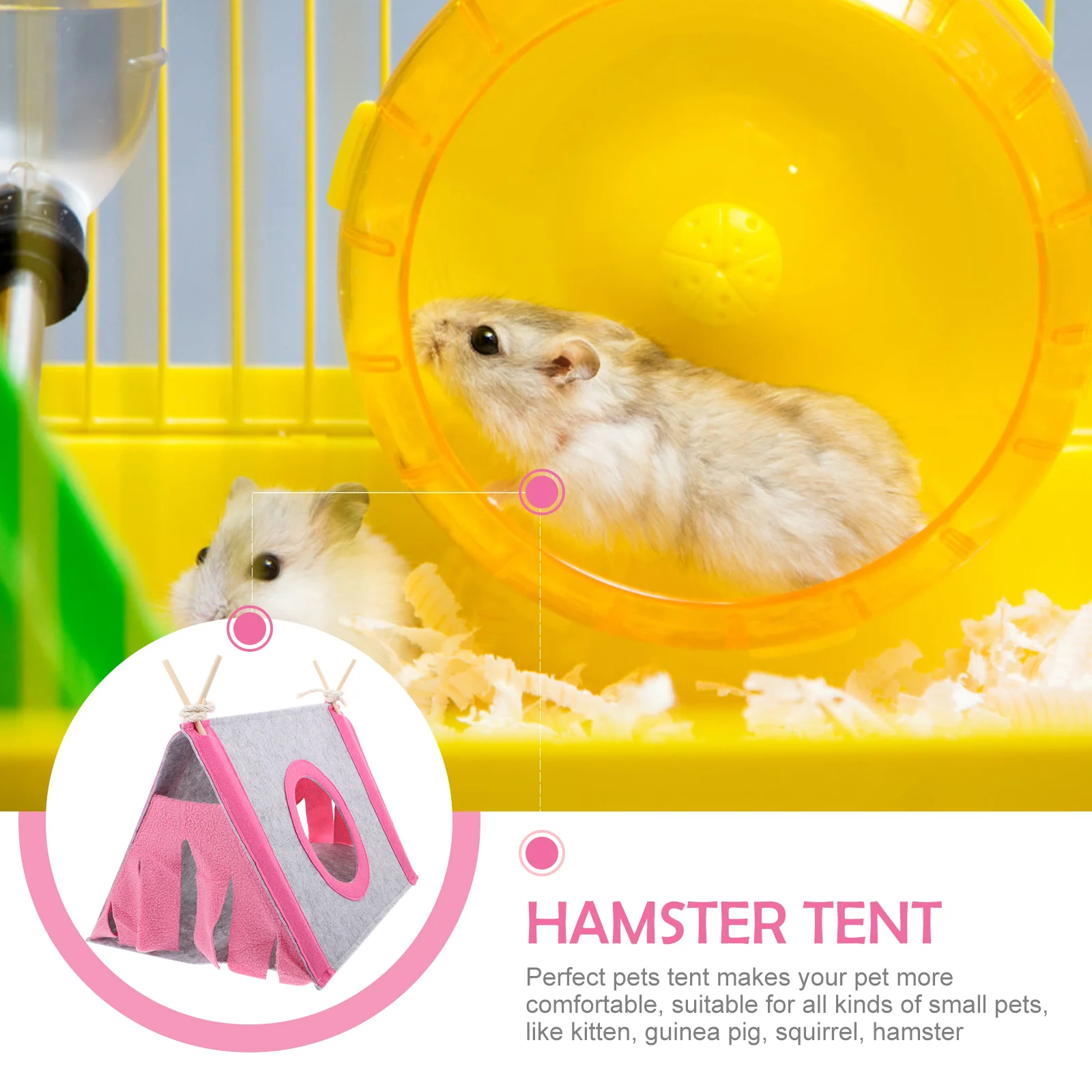 

Hamster Tent Pet Hideout Nest House Chinchilla Felt Cozy Small Pet Resting Spot Comfortable Guinea Pig Hut Hamster Tent