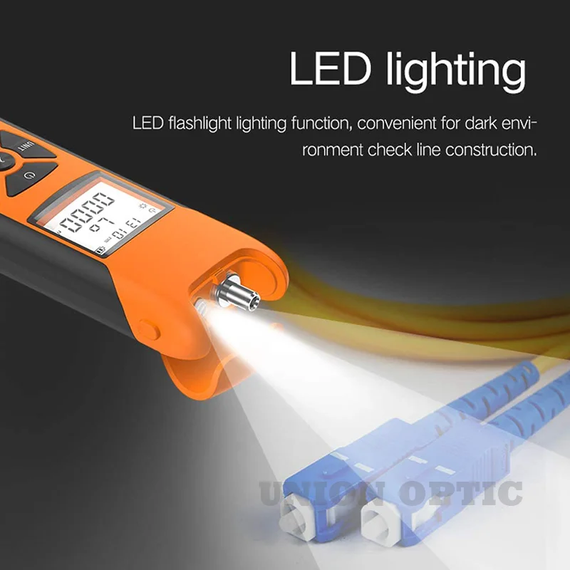 G10 OPM pengukur daya serat optik portabel, alat penguji optik dapat diisi ulang, tes kabel jaringan OPM lampu LED pengisian USB