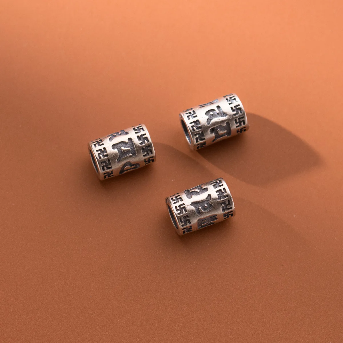 1 قطعة/الوحدة الكلاسيكية البوذية Sutras اسطوانة فضفاض الخرز 8x6 مللي متر الدينية Mantras الصلاة أنبوب الفواصل لتقوم بها بنفسك مجوهرات اكسسوارات