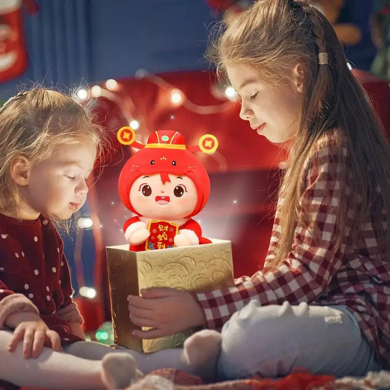 Poupées en peluche pour salle assise, jouet animal en peluche, collection de table, année chinoise