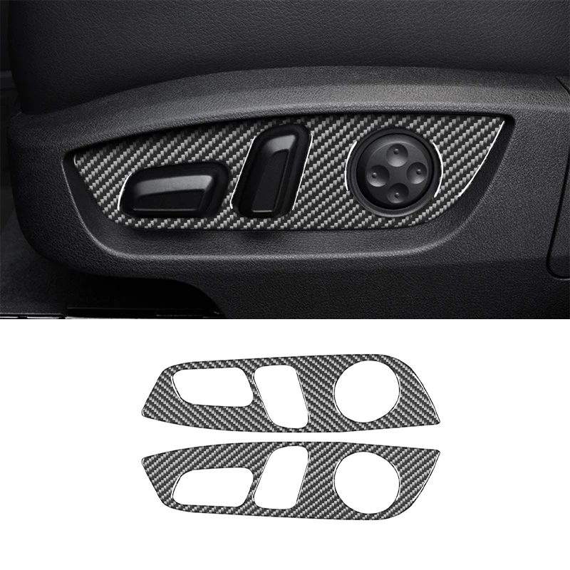 

Car Decoration Real Carbon Fibre Car Interior Decoration Modification For Audi Q7 2007-2015 Seat Adjustment Trim Sticker