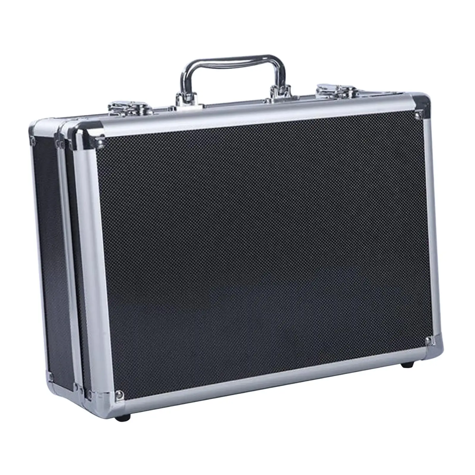 Tool Storage Box Handheld Solid with Zipper Aluminum Storage Case for Supplies Travel Business Activities Hardware Equipment