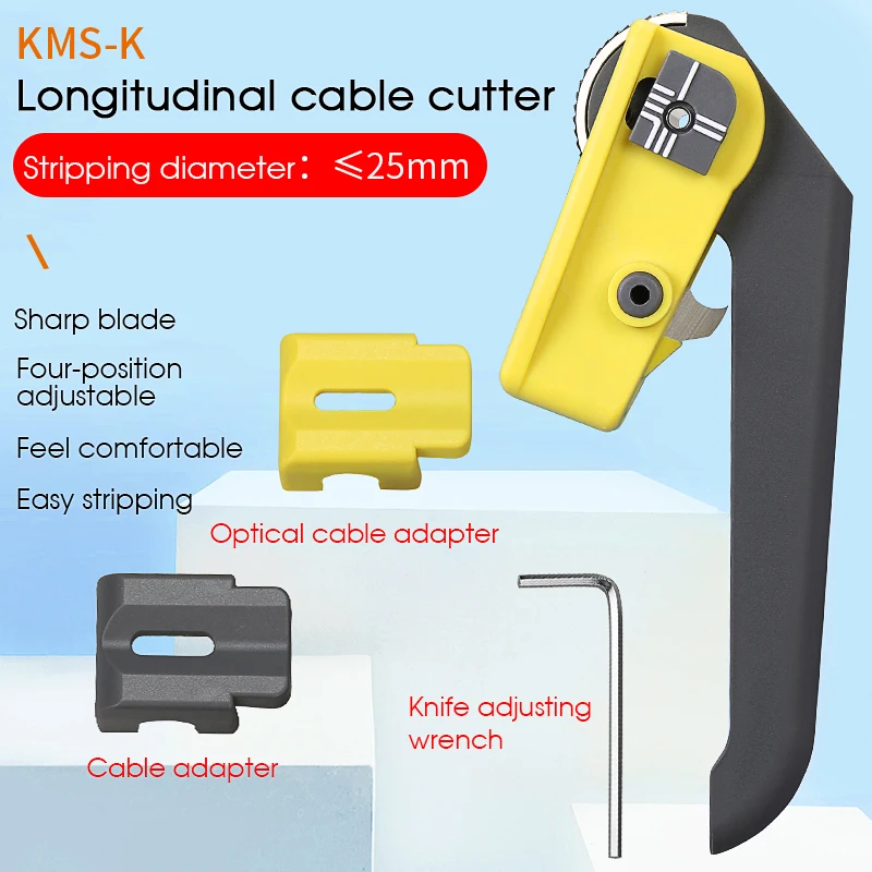 

COMPTYCO KMS-K Optical Fiber Cable Sheath Opener Cutter Cable Jacket Slitter Fiber Optic Tool Longitudinal Stripper