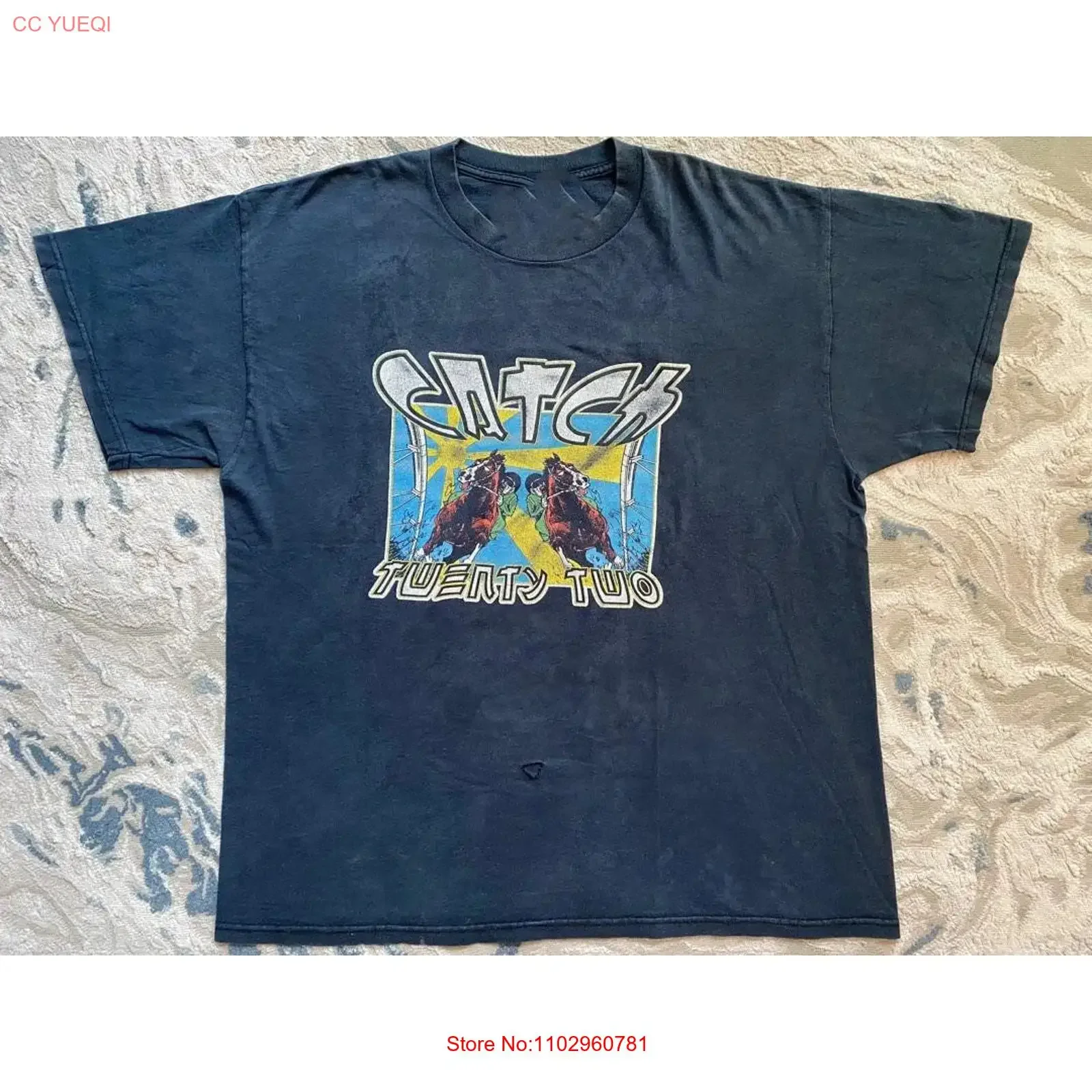 Camiseta vintage de algodón con estampado de la banda Catch 22, todas las tallas S 5XL L016, estilo vintage, lavado, informal, gráfico, versátil, transpirable, cómodo