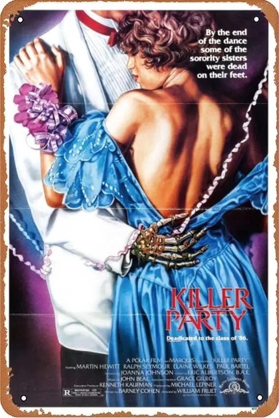 Killer Party (1986) Movie Plaque Poster Metal Tin Sign 8