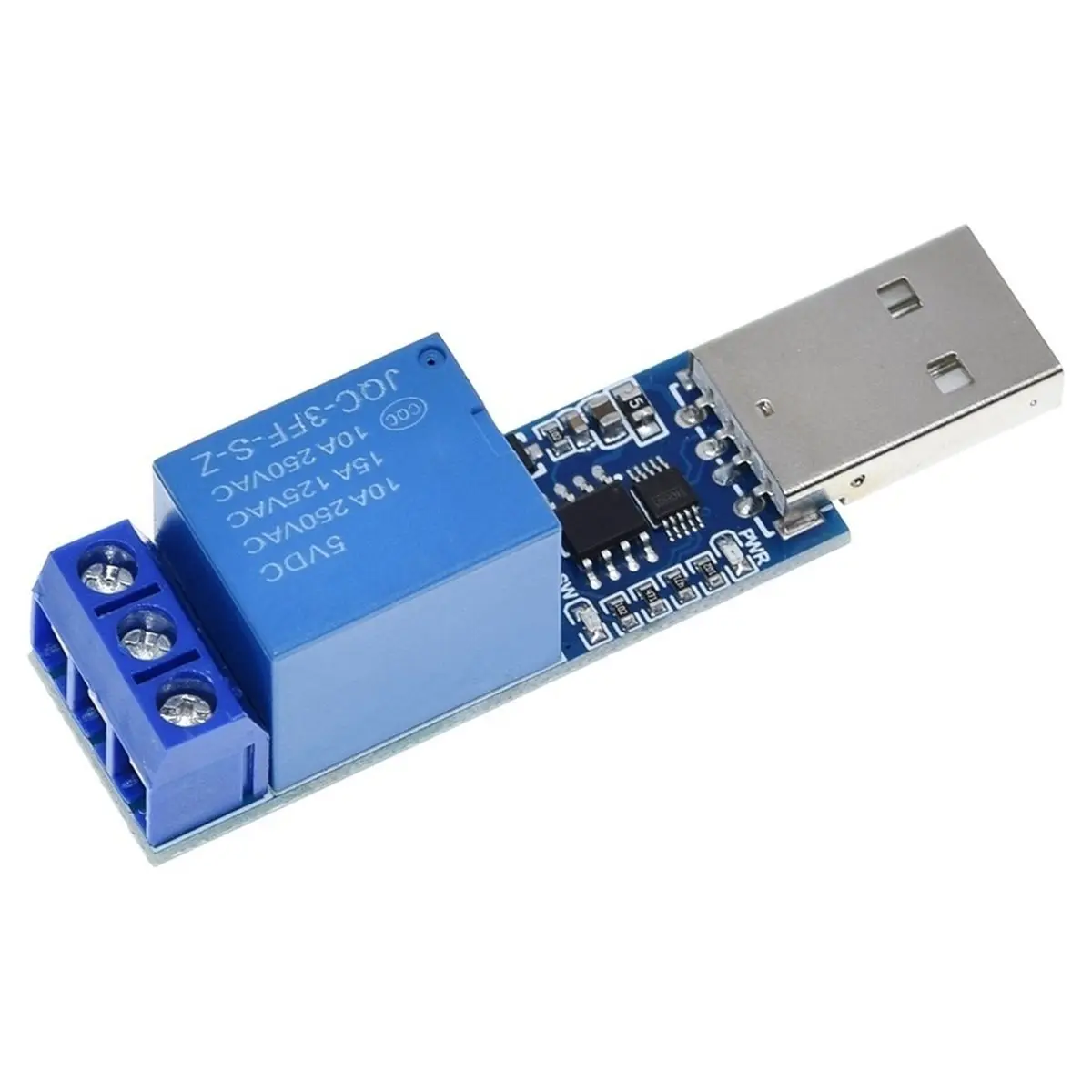 A003 USB Serial Control 1 Channel Relay Module 5V 10A CH340 Overcurrent Protection for Computer Control Switch Smart Home