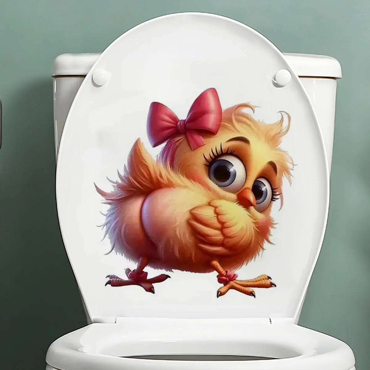 Cute Chick Stickers, Art Wall for Home, Cabinet, Refrigerator, Door, Toilet,Decoration, Vinyl Car Decals, Outdoor Indoor Use