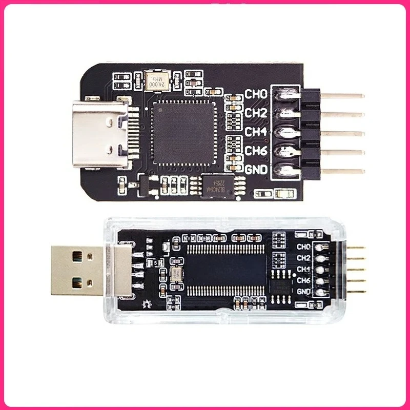 1Pcs DLA Logic Analyzer ARM FPGA Debugging Tool Protocol Analysis 24MHz Sampling Rate 8 Channels Open Source Sigrok PulseView