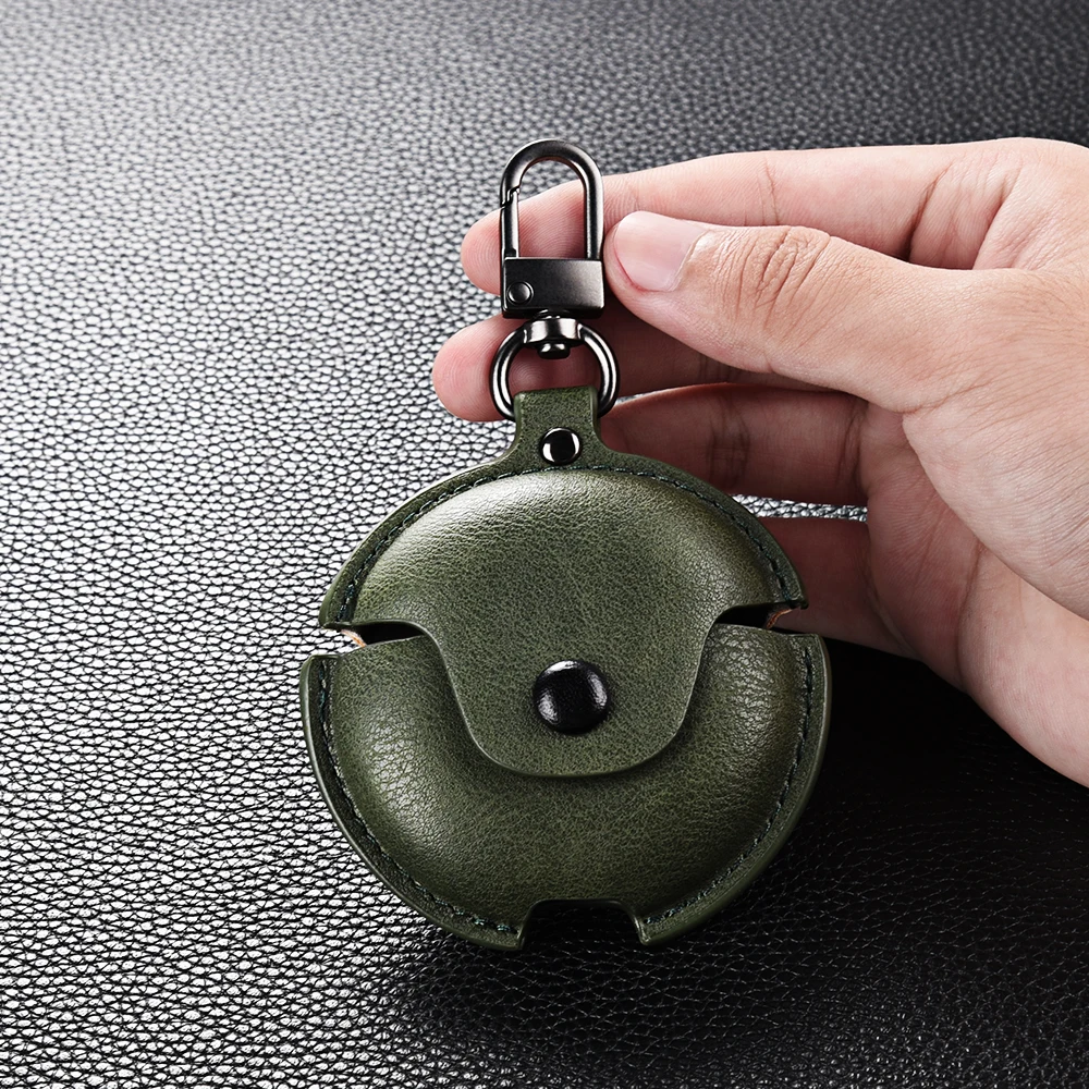 حافظة لهاتف هواوي FreeBuds 4i 5i 6i حافظة جلدية على طراز الأعمال سماعة أذن لاسلكية غطاء مقاوم للصدمات مع ملحقات الخطاف