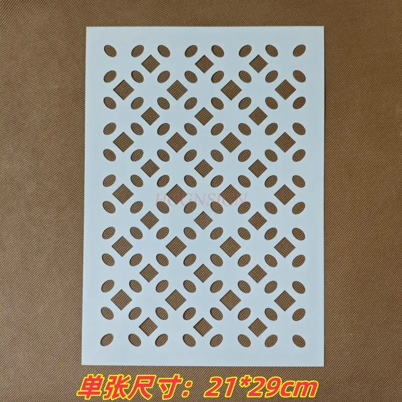 1pcs Creative geometric pattern hollowed out hand account wall painting spray printing auxiliary tool DIY graffiti template