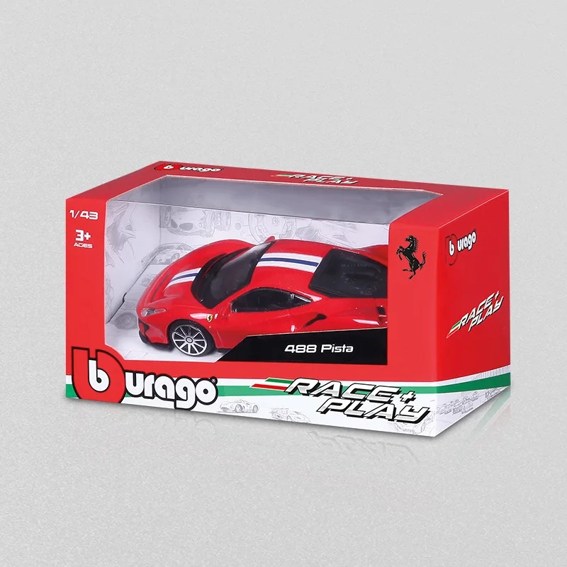 Модель Автомобиля Ferrari Bburago 1/43, модель автомобиля Le Rally Champion 296 GTB, литой спортивный автомобиль суперкар LAFERRARI из сплава, коллекционная гоночная игрушка