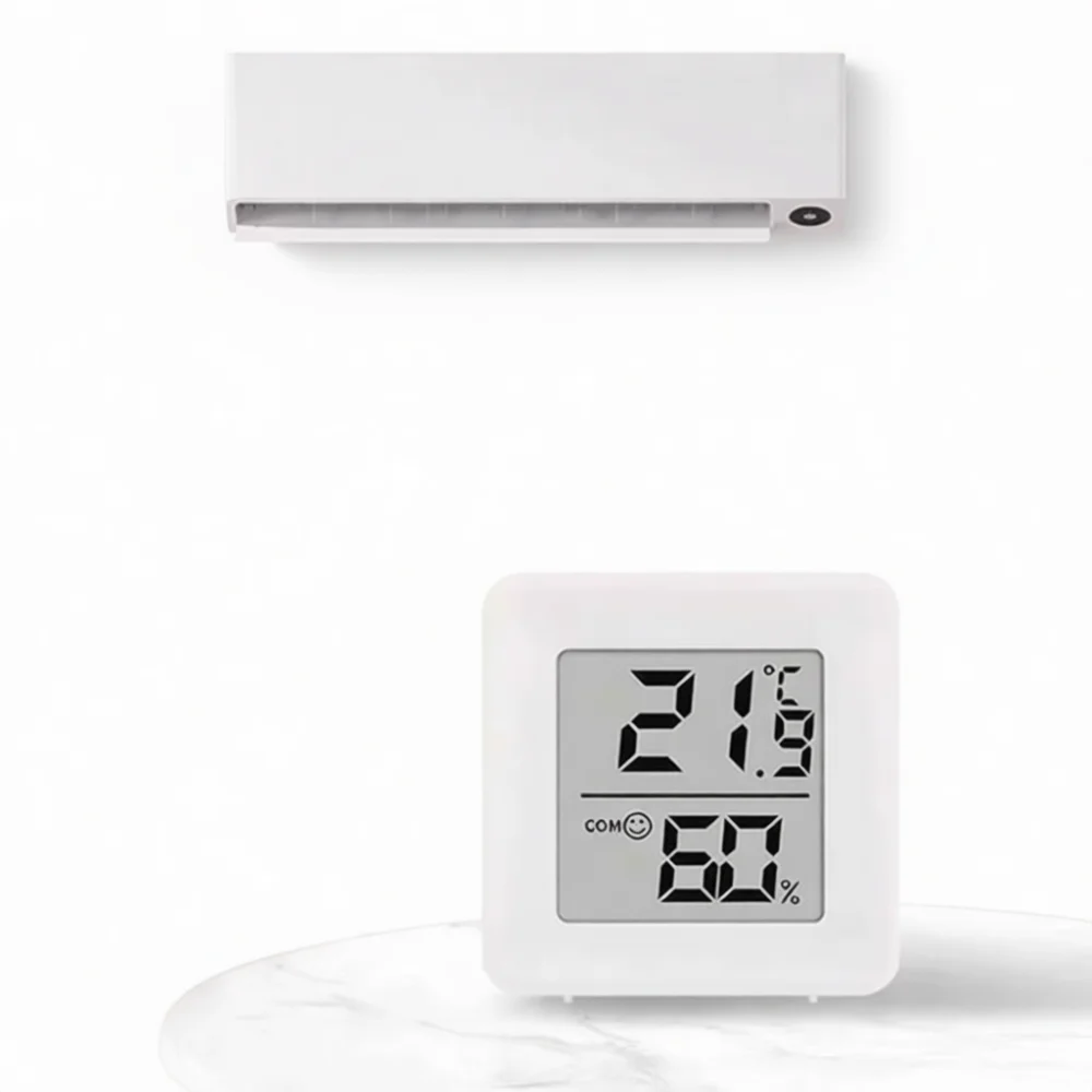 Portable Electronic Temperature Humidity Gauge Digital Indoor Monitor For Home Nursery Office Desktop Wall Mount
