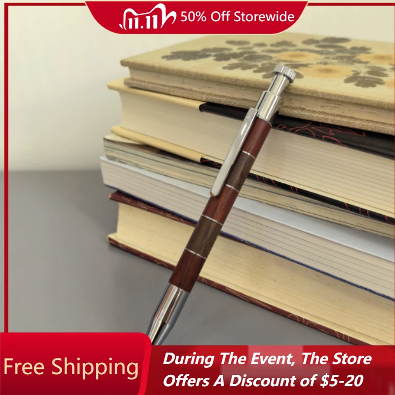 

Cheap Sale Luxury Maple Wooden Press Ballpoint Pens G2 Black 0.5 Rollerball Pen Core Business Anniversary Office Gift Stationery