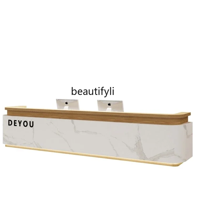 Chinese Simple Modern Company Reception Desk Beauty Salon Hotel Sales Department Consulting Cashier