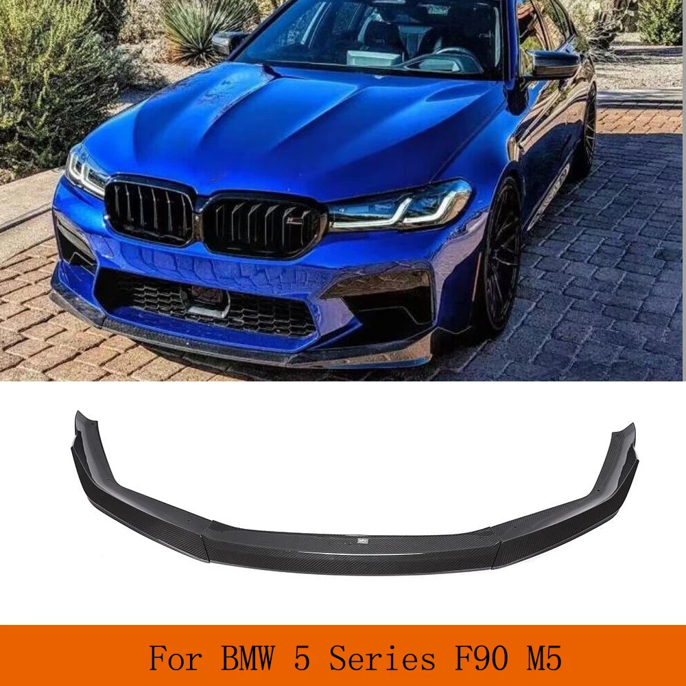 

Car Front Bumper Carbon Fiber Lip Spoiler Splitters For BMW 5 Series F90 M5 Sedan LCI 2020 2021 Front Lip Chin Spoiler Apron