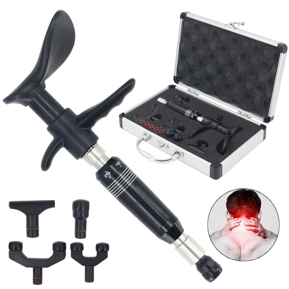 New Chiropractic Adjusting Tool 300N Manual Activation Therapy Spine Correction Tools Spinal Adjustment 4Heads Massage Gun 2026