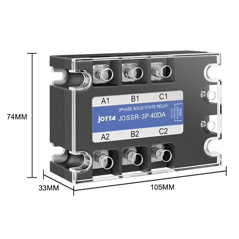 JOTTA SSR-40DA DC Control AC 40A  Three Phase Solid State Relay