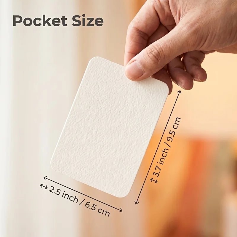 50Pcs Mini Round‑Corner Watercolor Paper, Thick Pure Wood Pulp Sheets for Beginners & Professional Artists - view 3