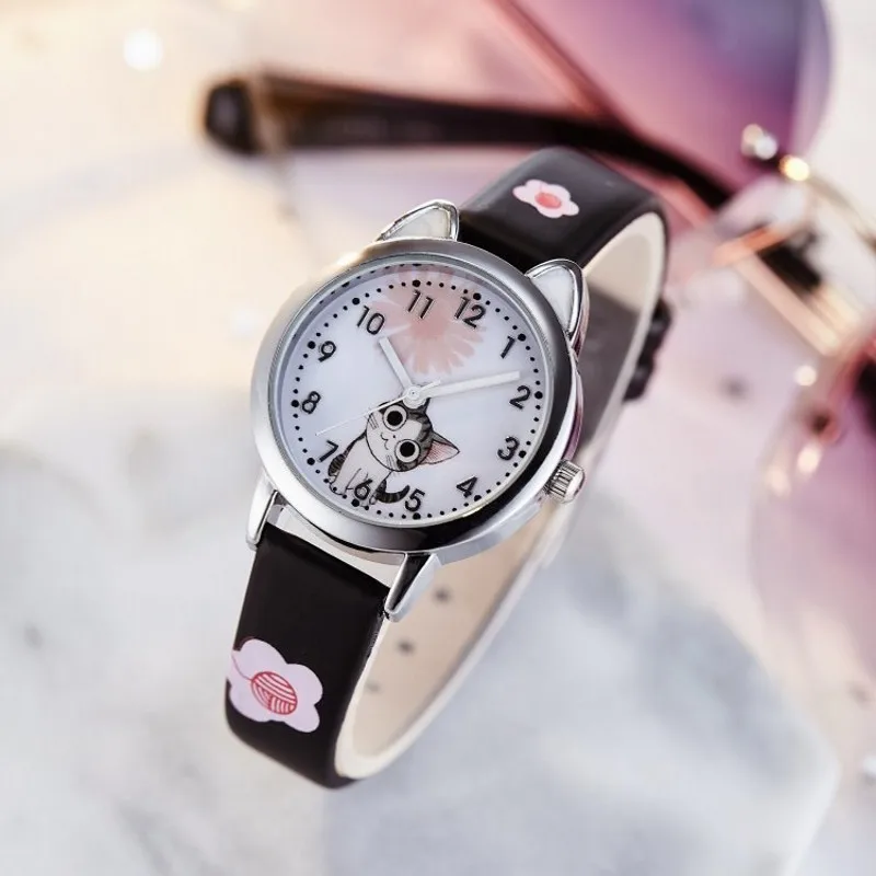 New Arrival Cute Cat Children Fashion Quartz Wristwatches Jelly Kids Clock Boys Girls Students Watch Relogio Kol Saati