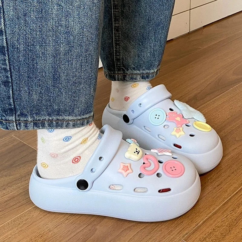 Cartoon Star Little Bear Hole Shoe Charms Decorations Shoe Buckle Cute Buttons DIY Shoes Flower Accessories