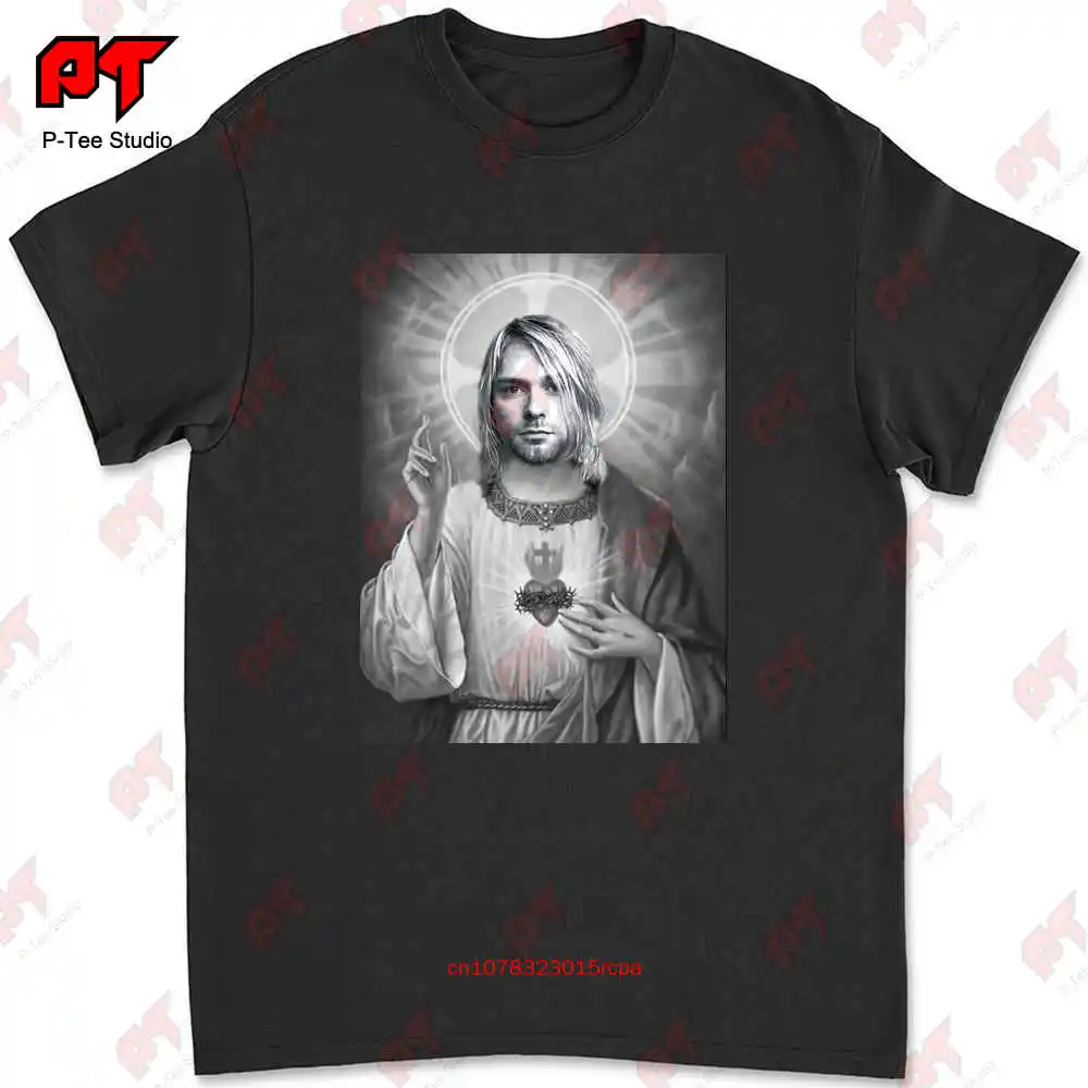 Kurt Cobain Saviour Saint Printblack S Hommetumblr T-shirt 4CYN