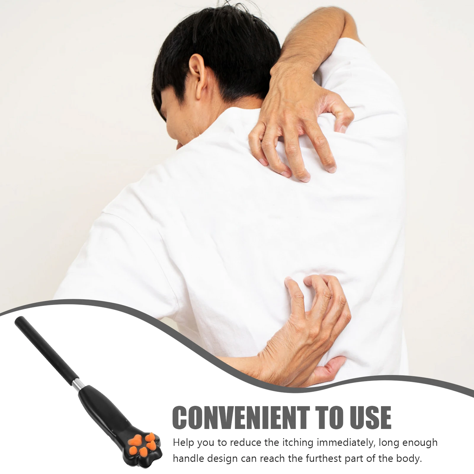 

Reliable Long Handle Back Scratcher Durable Anti-Itch Massager Claw Portable Body Scratching Tool For Adults Pregnant Women