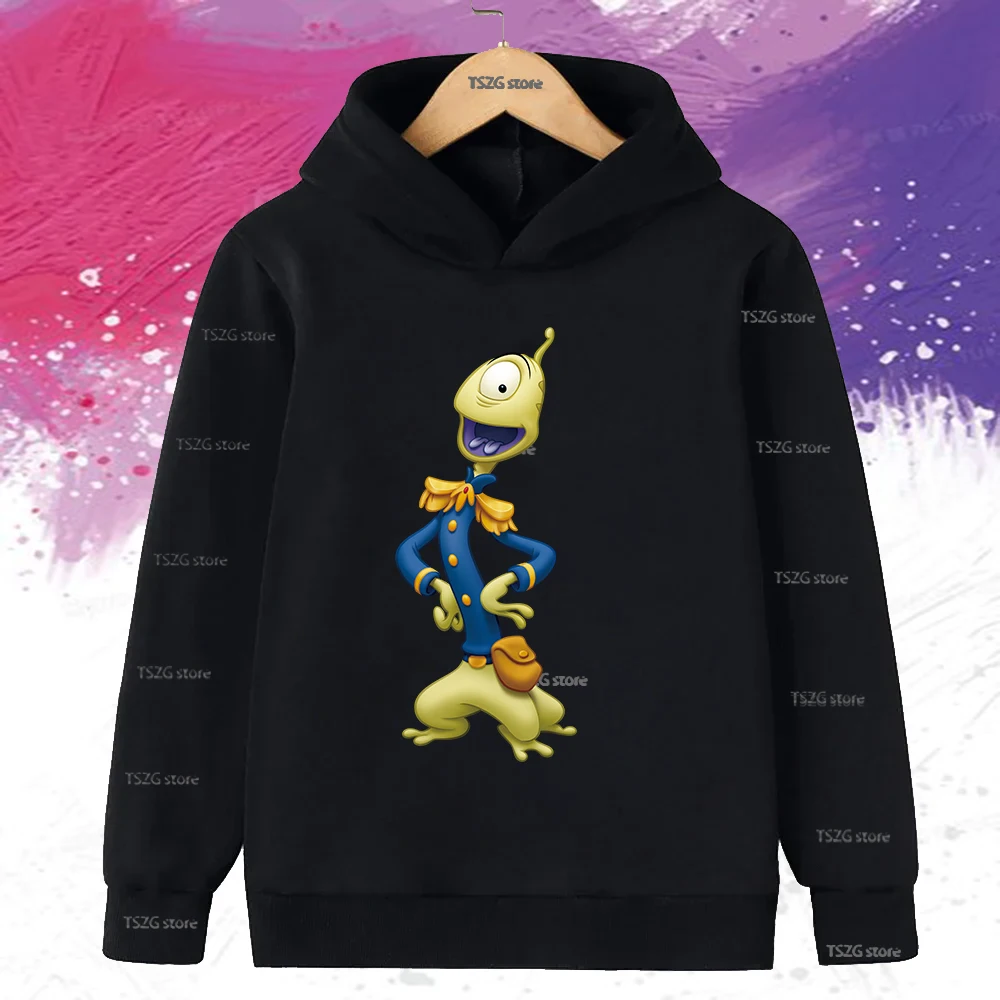 الخريف ديزني غرزة مطبوعة الاطفال هوديس موضة عادية الأطفال مقنعين طويلة الأكمام الفتيات الفتيان Harajuku الصوف بلوزات