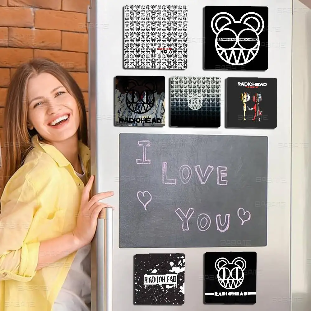 Band R-Radio-headES PVC Refrigerator Magnets Heat Transfer Printing Fridge Sticker for Home Kitchen Decor