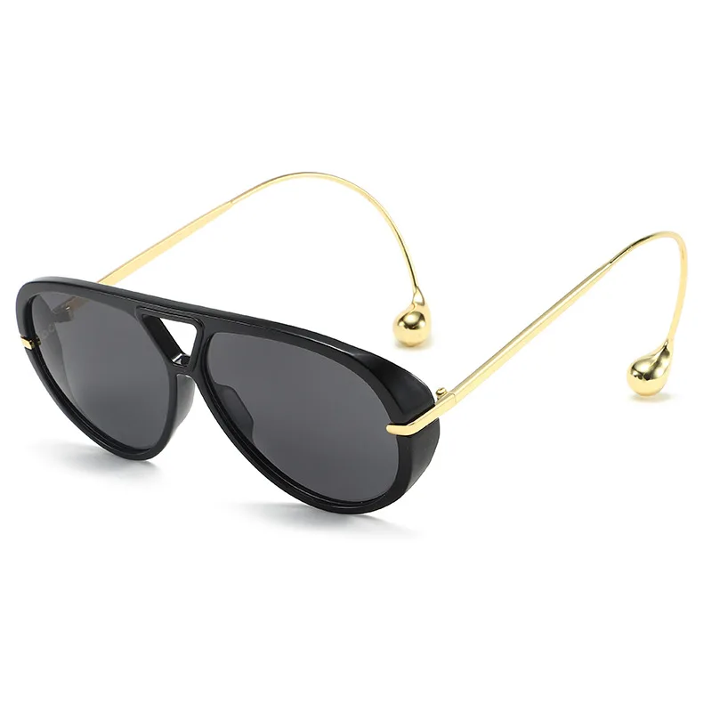 Lunettes de soleil pilote respirantes pour hommes et femmes, lunettes de soleil étoile en métal vintage, nuances UV400, marque de luxe, créateur de