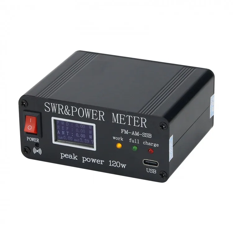 

FM-AM-SSB 1.8MHz-50MHz SWR Power Watt Meter SWR & Power Meter Peak Power 120W PWR SWR Meter