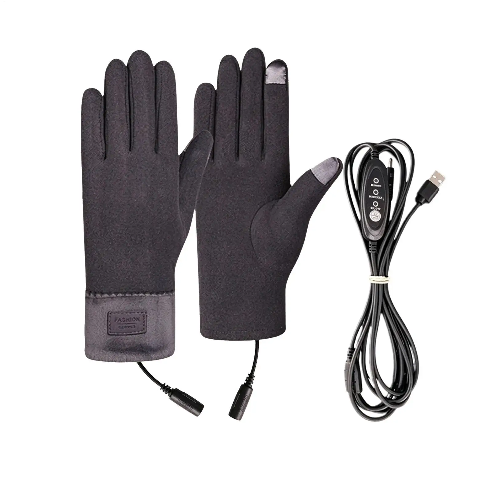 Ski Gloves Women 3 Temperature Levels Non-Slip Mittens Touchscreen USB Plug-in Ski Gloves For Cold Weather Phone Cycling Skiing