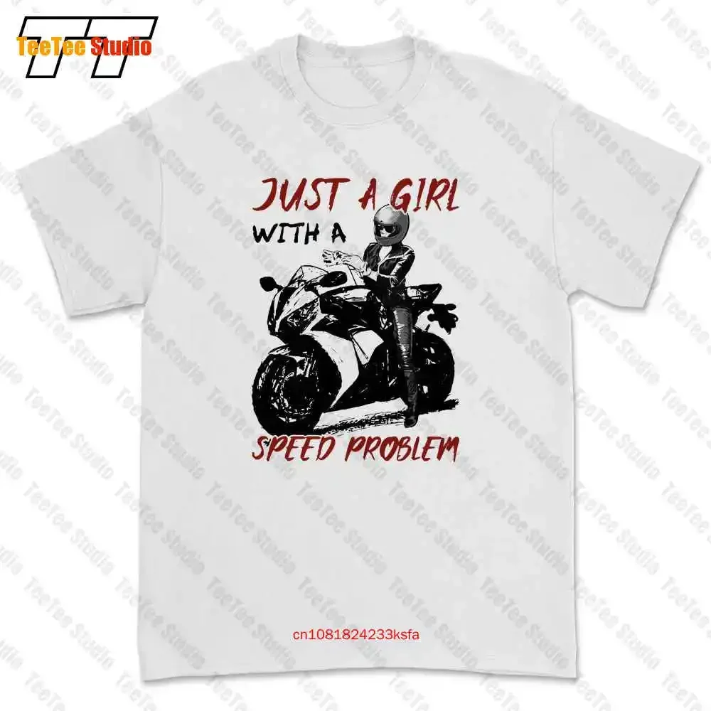 Official Just A Girl With A Speed Problem Sportbike T-shirt Tee MMGR