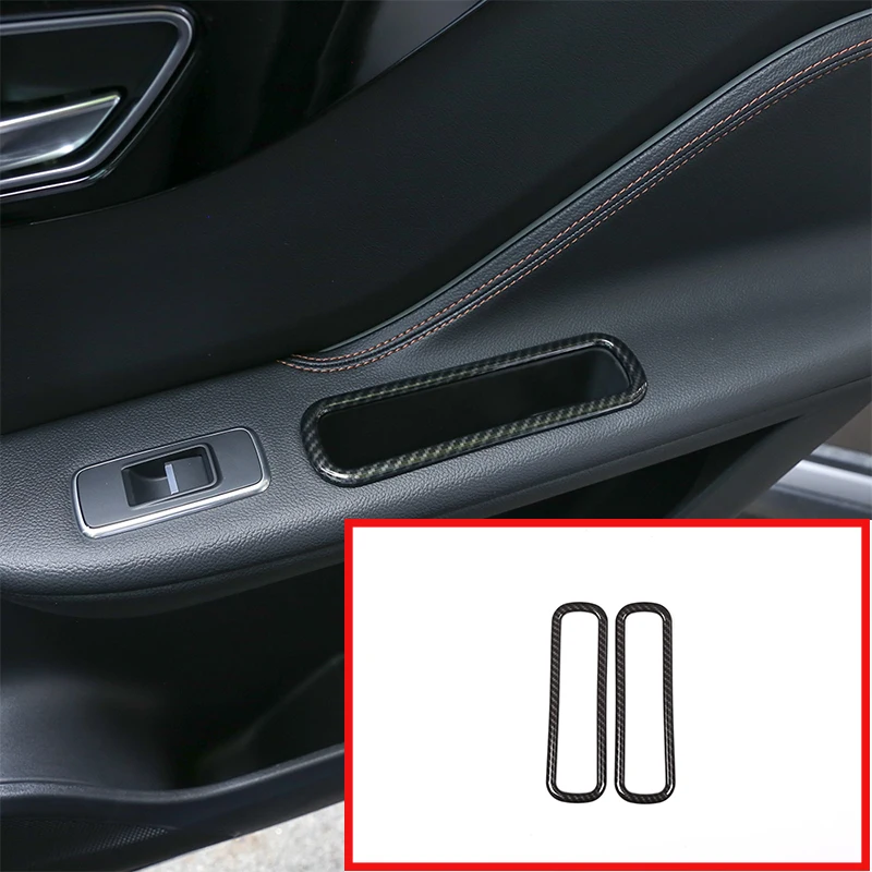 2 Pcs For Jaguar F-Pace F PACE X761 2016-2018 Carbon Fiber ABS Car Door Side Storage Box Frame Decoration Trim Car Accessories