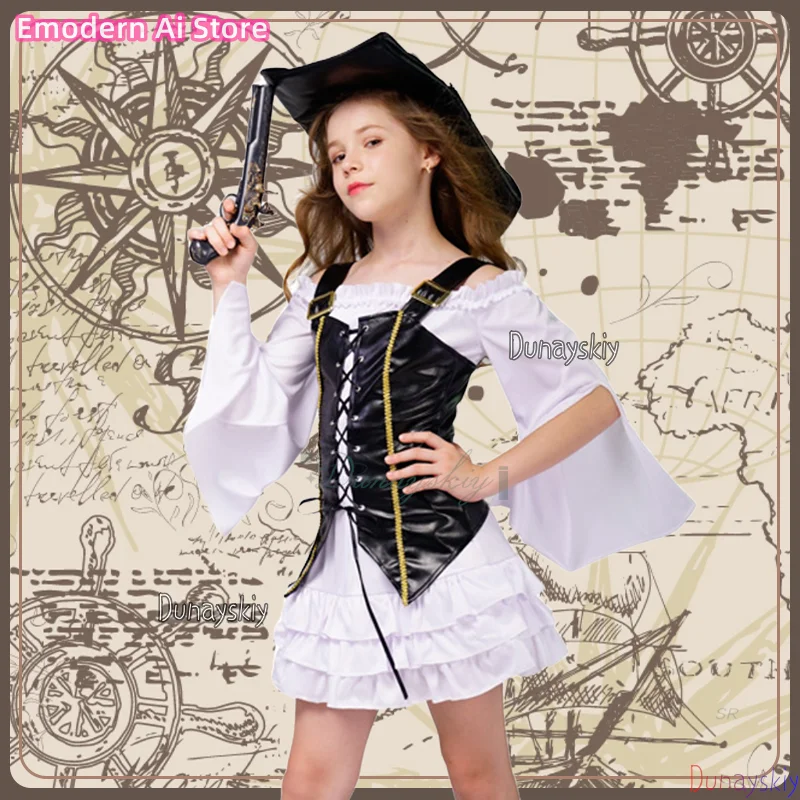 

Реквизит для розыгрыша на Хэллоуин, пиратская вечеринка, косплей, disfraz, детский пиратский ролевой костюм для маленьких девочек, карнавальный костюм disfraz