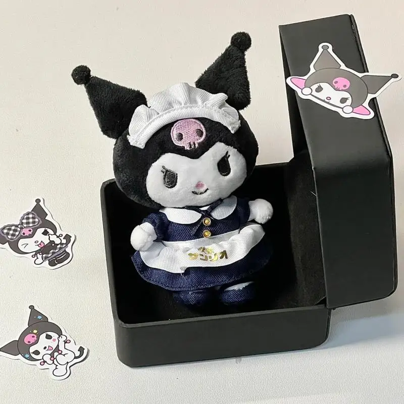 10Cm Plush Doll Kawaii Sanrio Kuromi Cute Anime New Servant Series Plushies Stuffed Bag Key Chain Pendant Girls Birthday Gift