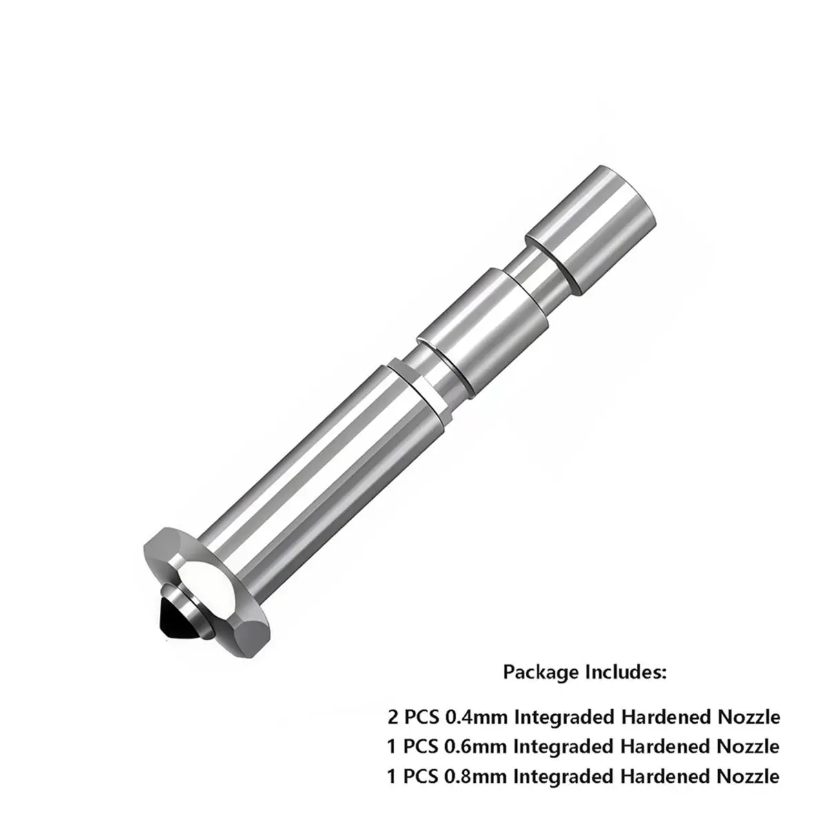 【AT48】 NEW 4pcs for 3 Max Nozzle 0.4/0.6/0.8MM,Quick Swap Hardened Steel Nozzle High Speed Hot End Nozzle