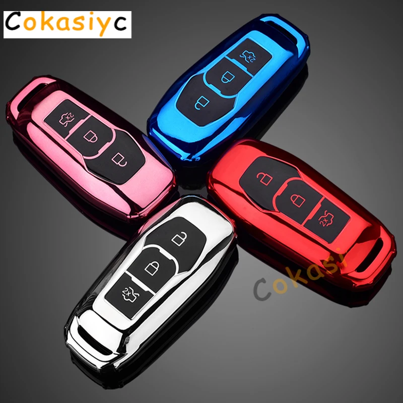 Soft TPU Car Remote Key Case Cover Holder Shell For Ford Focus 3 4 ST Mondeo 5 MK5 Mustang F-150 Explorer Edge Fiesta Kuga MK3 4