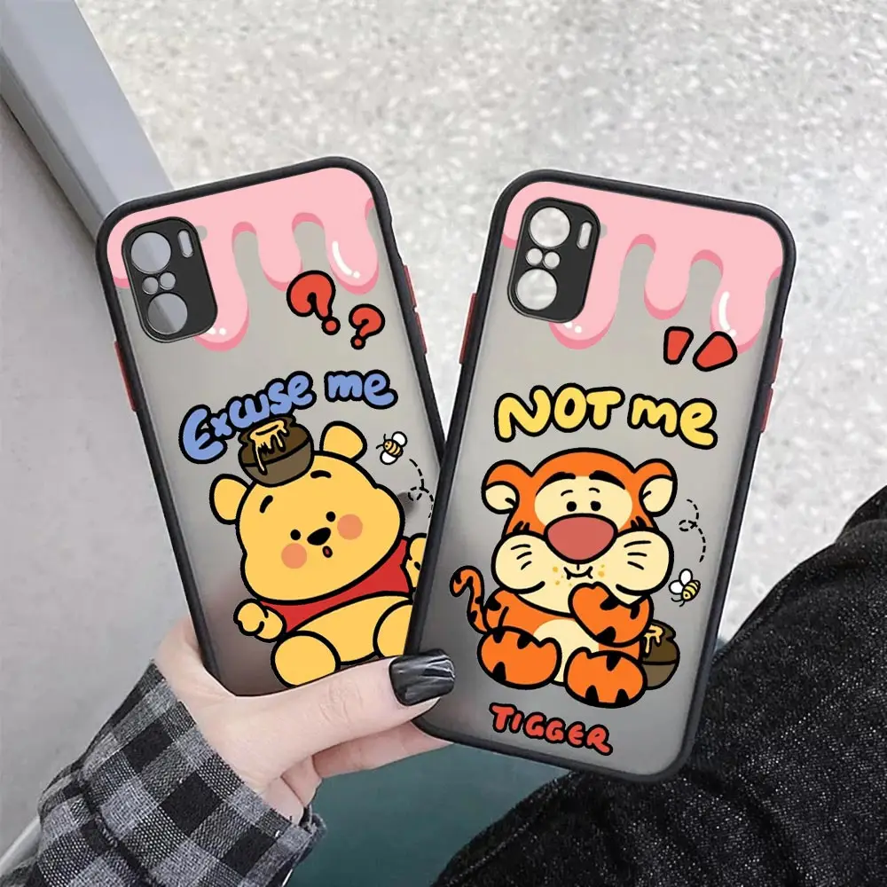 Winnie the Pooh Piglet Tigger Clear Matte Phone Case for Redmi K40 GAMING K30 K30S K20 10X 10C 10 9C 9T 9A 9 8 7 6 5 PRO Cover