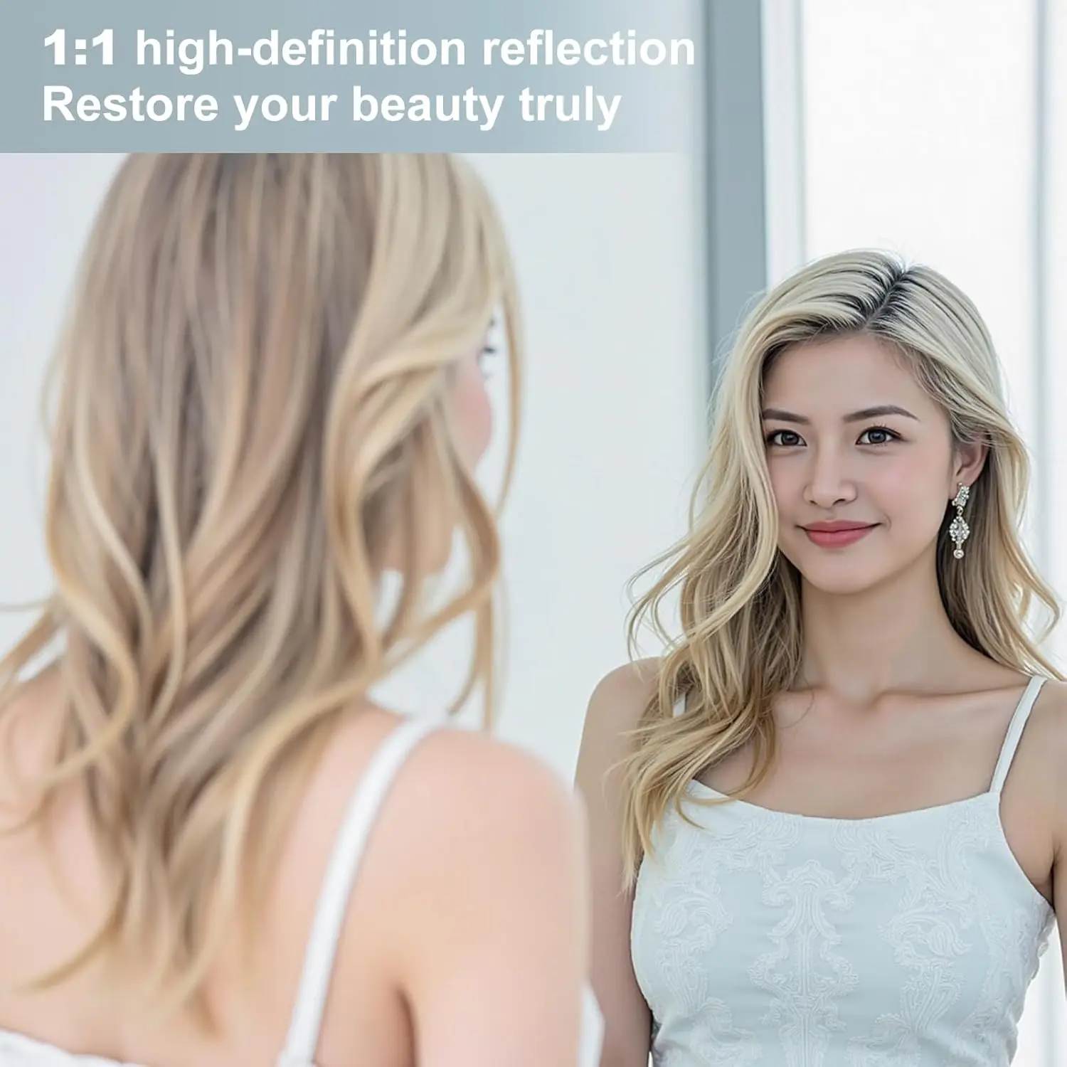 [Vendita calda! ]Specchio ad arco a figura intera, specchio da pavimento grande da 81"x41" con supporto, specchi oversize per tutto il corpo per appoggiarsi o sospese,