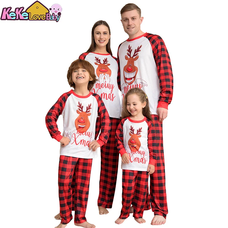 

Xmas Family Pajamas Matching 2025 New Year Christmas Outfits Adult Dad Mother And Daughter Son Sleepwear Baby Boys Girls Clothes