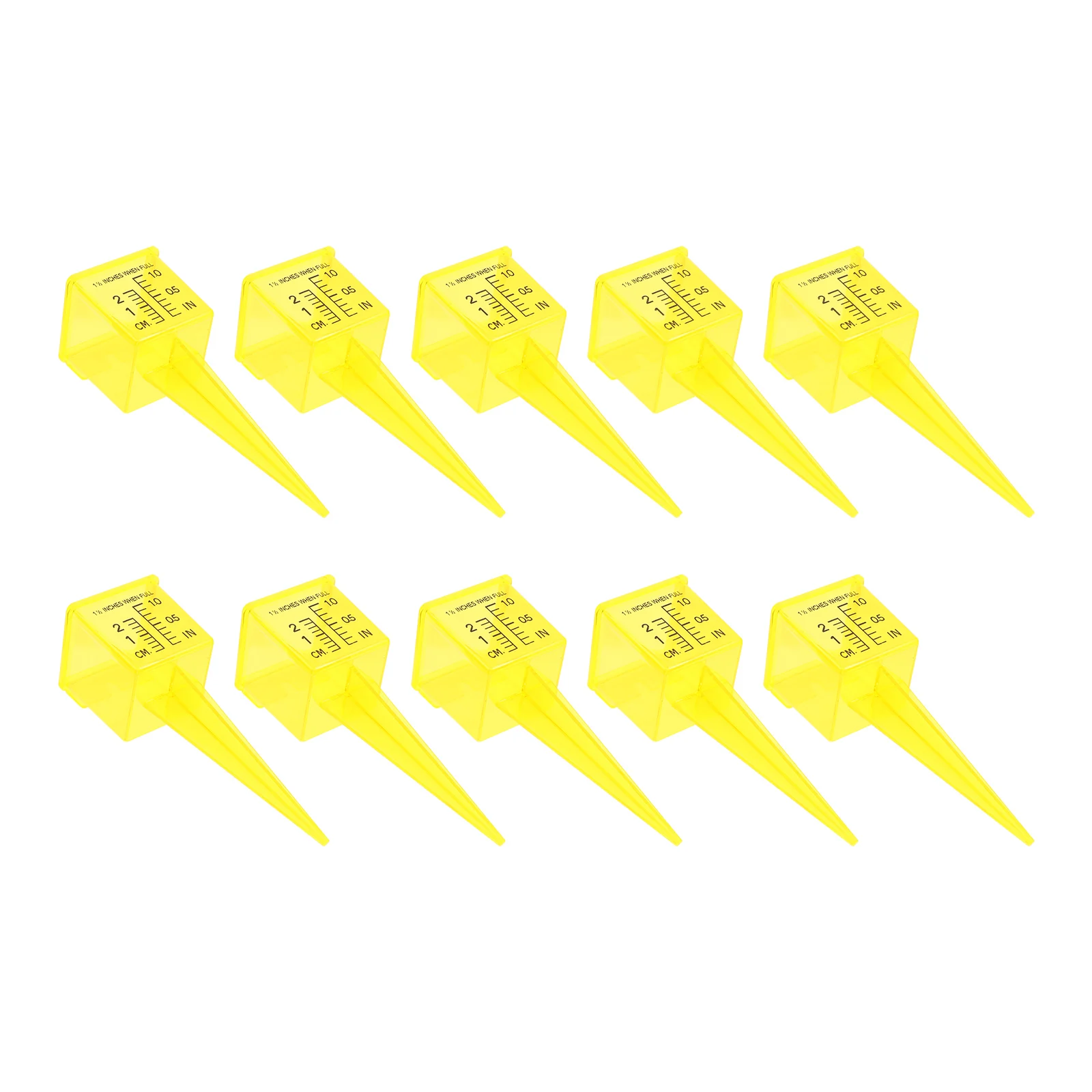 

10pcs Rain Gauge Rainfall Measure Outdoor Sprinkler Lawn Water Meter Gauges Glass Plastic Durable Practical Decor