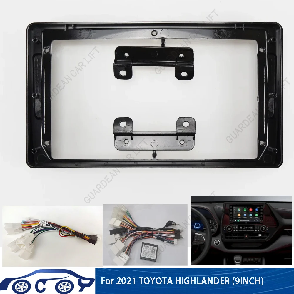 

For Toyota 2021 Highlander/CROWN KLUGER 10.1Inch Car Radio Fascias Android Stereo Player 2 Din Head Unit Panel Dash Frame Trim