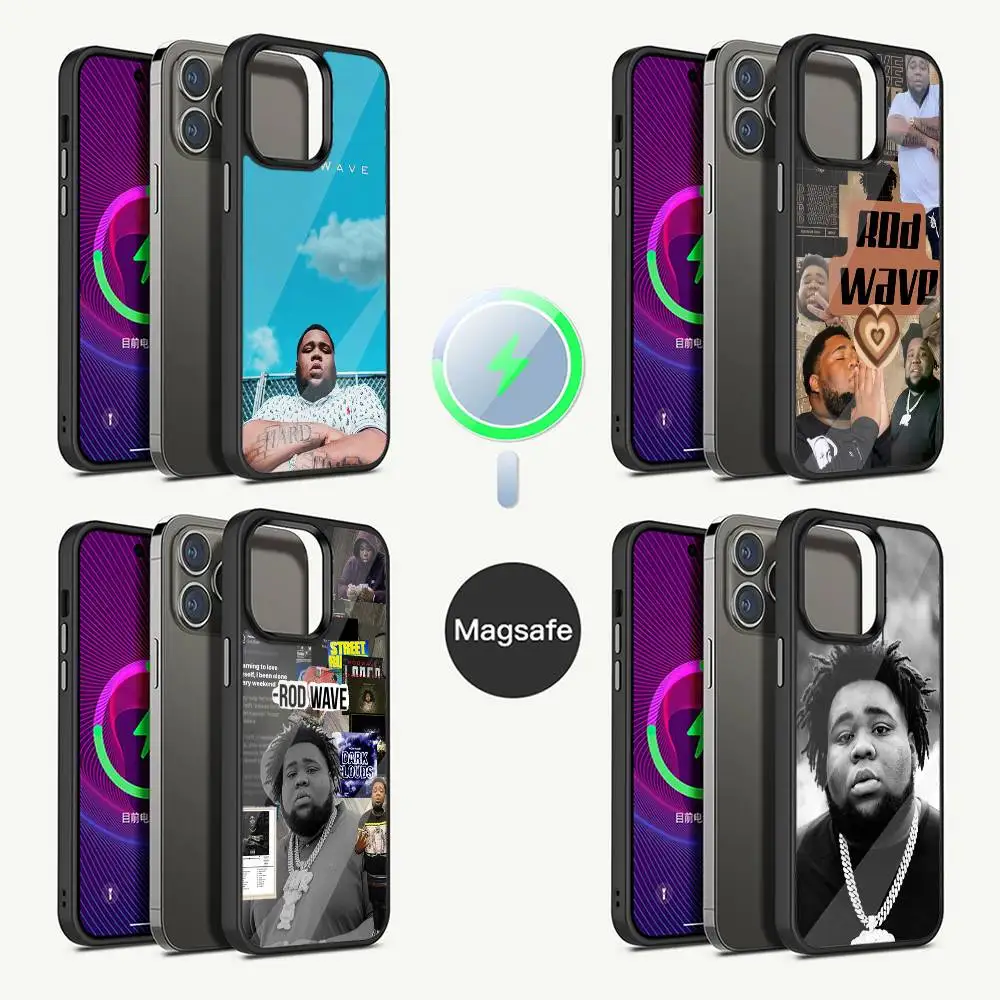 

Чехол для телефона R-Rod Wave для iPhone 16,15,14,13,12,11, Pro, Max, Plus, Mini, Magsafe, магнитный чехол для беспроводной зарядки