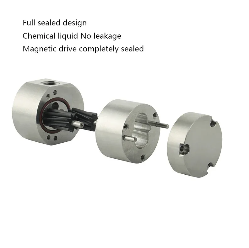 316L roestvrij staal lekvrij goede afdichting micro magnetische tandwielpomp met DC borstelloze geïntegreerde motor MPB015