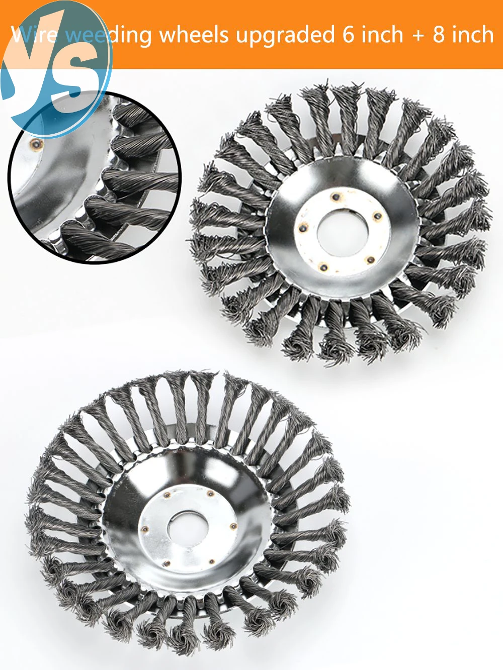 

Steel Wire Brush Trimmer Head with Lawnmower Blade Adapter for Durable Universal Grass Cutting & Garden Weeding Tool