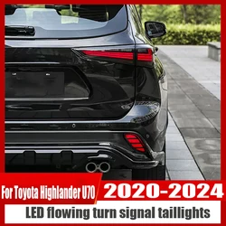 For Toyota Highlander U70 2020 2021 2022 2023 2024 Automobile modification LED flowing turn signal taillights