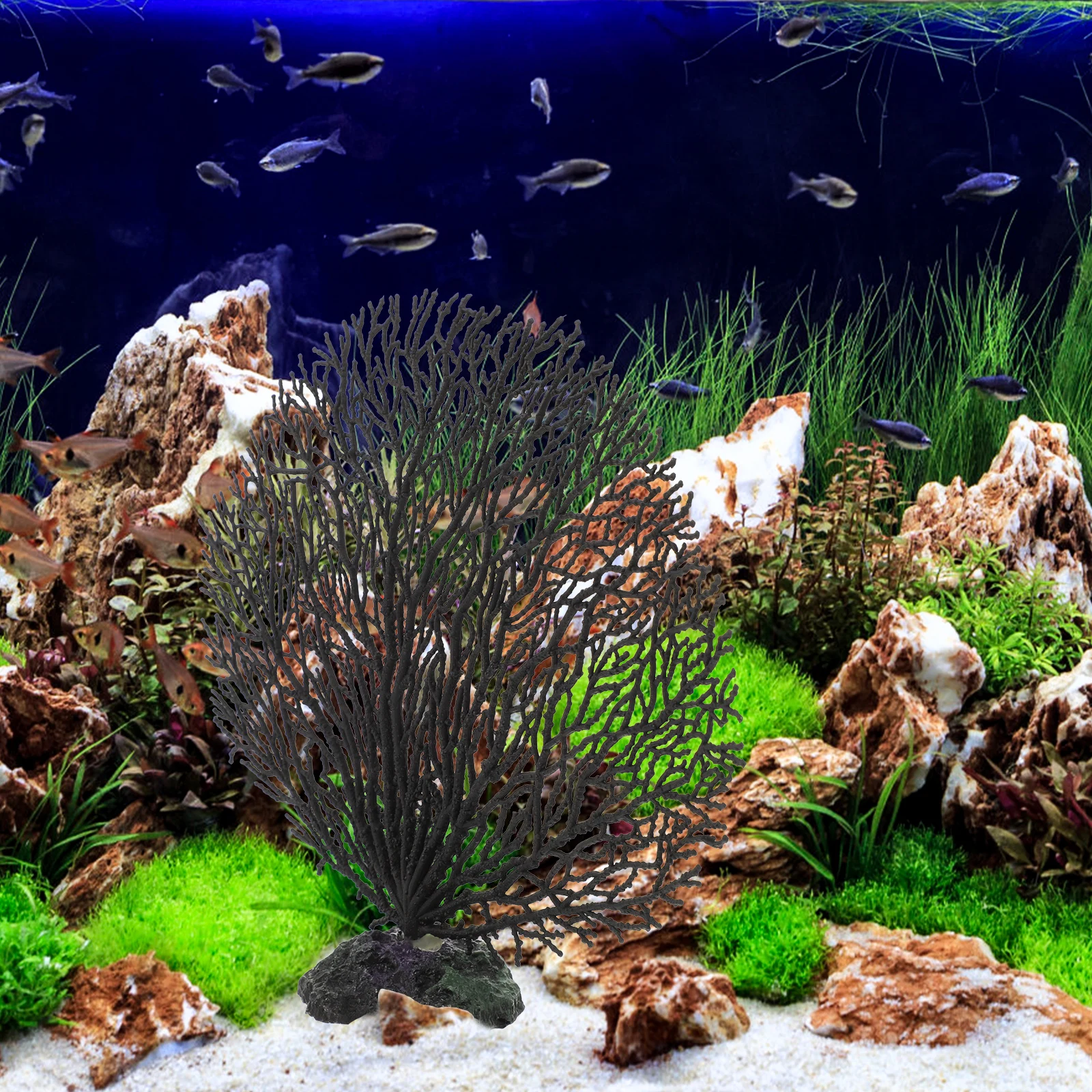 

Simulated Coral Wall Fish Tank Reef Decor Accessories Artificial for Creative Plant Simulation Green Pvc Aquarium