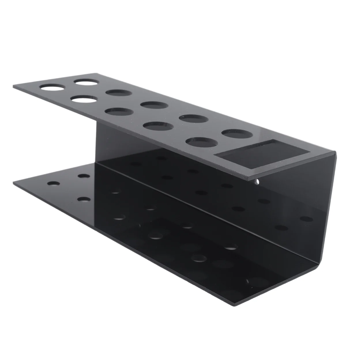 10-Slot Wall Mounted Office Organizer Dry Erase Marker and Eraser Holder Rack, Acrylic Dry Erase Marker Holder, Black